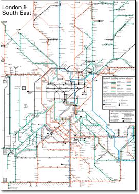 National Rail timetable map
