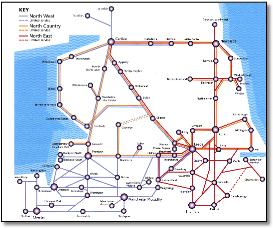 Northern train rail map