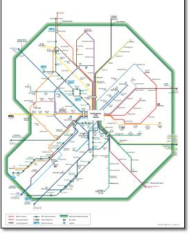 Nottingham bus & tram map