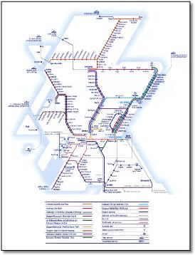 Scotlrail train / rail network map