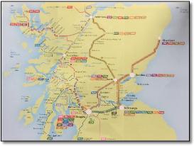 Scottish Citylink coach map 