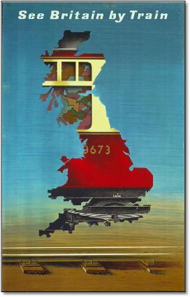 See Britain by train poster (Abram Games) 1951 poster