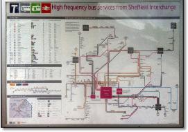 Sheffield bus map