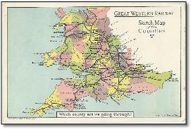 Sketch Map of the Counties, GWR c.1930