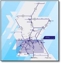 Scotlrail train / rail network map