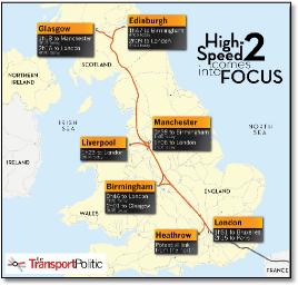 UK High speed lines map