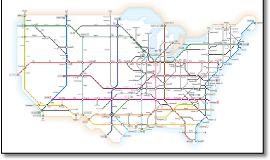 USA interstate tube style map