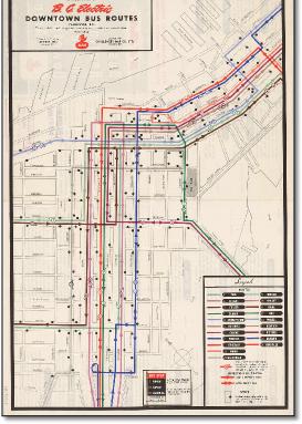 Vancouver bus map 1956