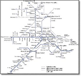 Wales rail map