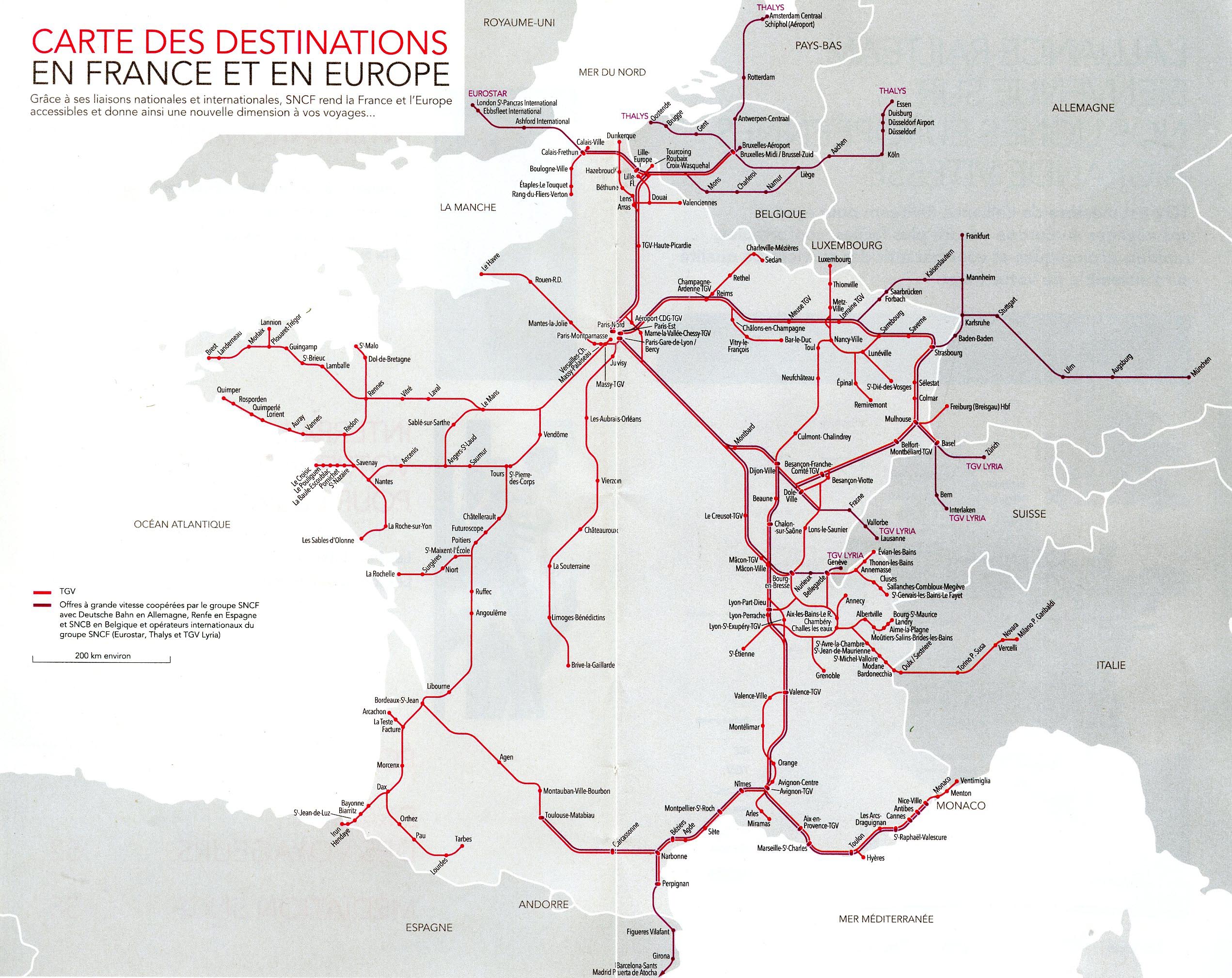 Rail Map Of France With Cities - Map of world