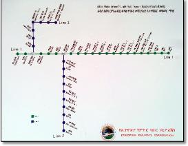 Addis Ababa light rail map