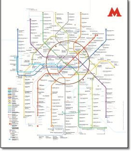 Moscow train / rail map Moscow mm20190330