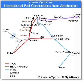 Amsterdam international-rail- map