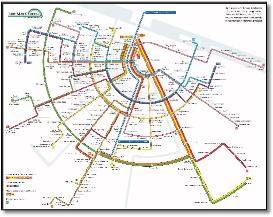 Amsterdam train tram map Max Roberts