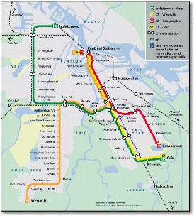 Amsterdam metro map