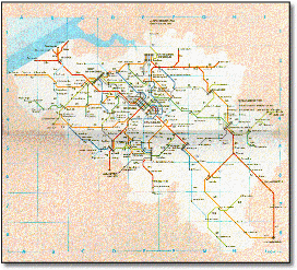 Belgium train rail map