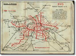 Berlin U-Bahn map 1936 "Berlin von A-Z"