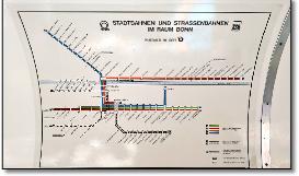 Bonn tram map old