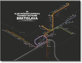 Slovakia Bratislava tram map Chris Smere