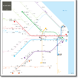 Buenos Aires Metro train / rail map