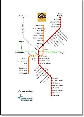 Cairo metro /  train / rail map