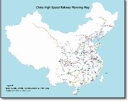 China high speed railway map  