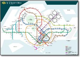 Cliff Tan Singapore map Singapore MRT & LRT train / rail map
