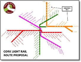 irish-rail-map Cork light rail proposal People before profit