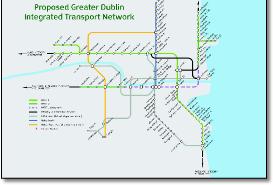 Dublin area rail train network map 