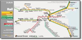Dublin Ireland train rail map