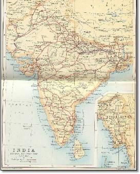 India train / rail map