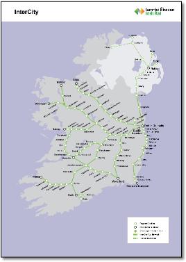 Ireland train rail map InterCity