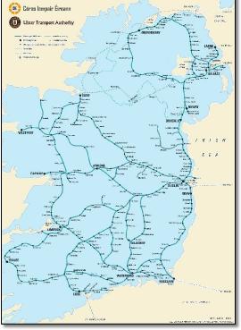Ireland rail map 1963 ebay