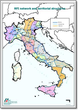 Italy RFI train rail map