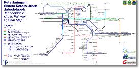 Jabodetabek urban railway system map rail map