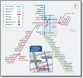Dublin Luas tram map