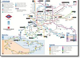 Madrid train rail map