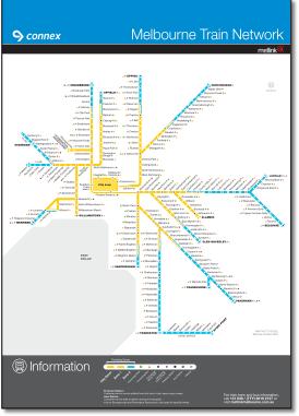 Melbourne train / rail network map