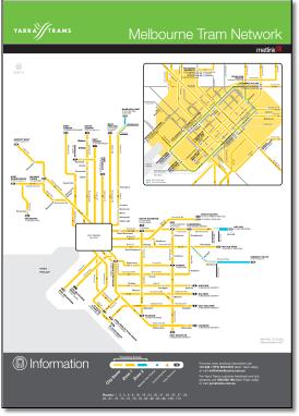 Melbourne tram network map