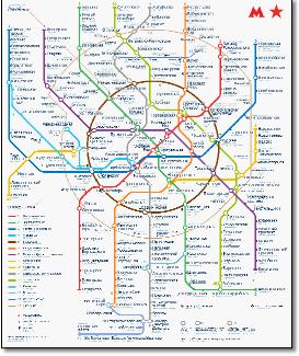 Moscow train / rail map