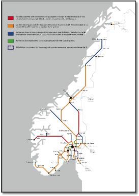 Norway rail train map