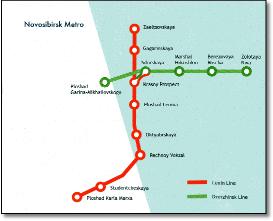 Novosibirsk metro map metro map