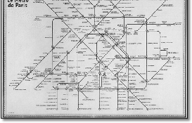 Paris Metro rail train map