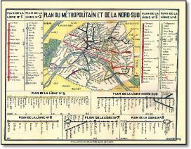 Paris metro map 1913