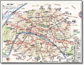 Paris 1948 metro map