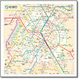 French Paris RER rail map
