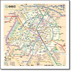 Paris metromap rail train map