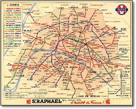 Paris metro map 