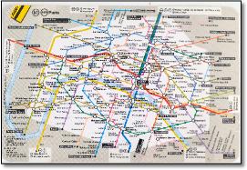 Paris metro map 1989
