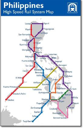 Philippines high speed rail map train / rail map